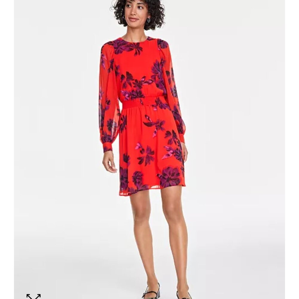 On 34th  Red  Floral Dress- NWT